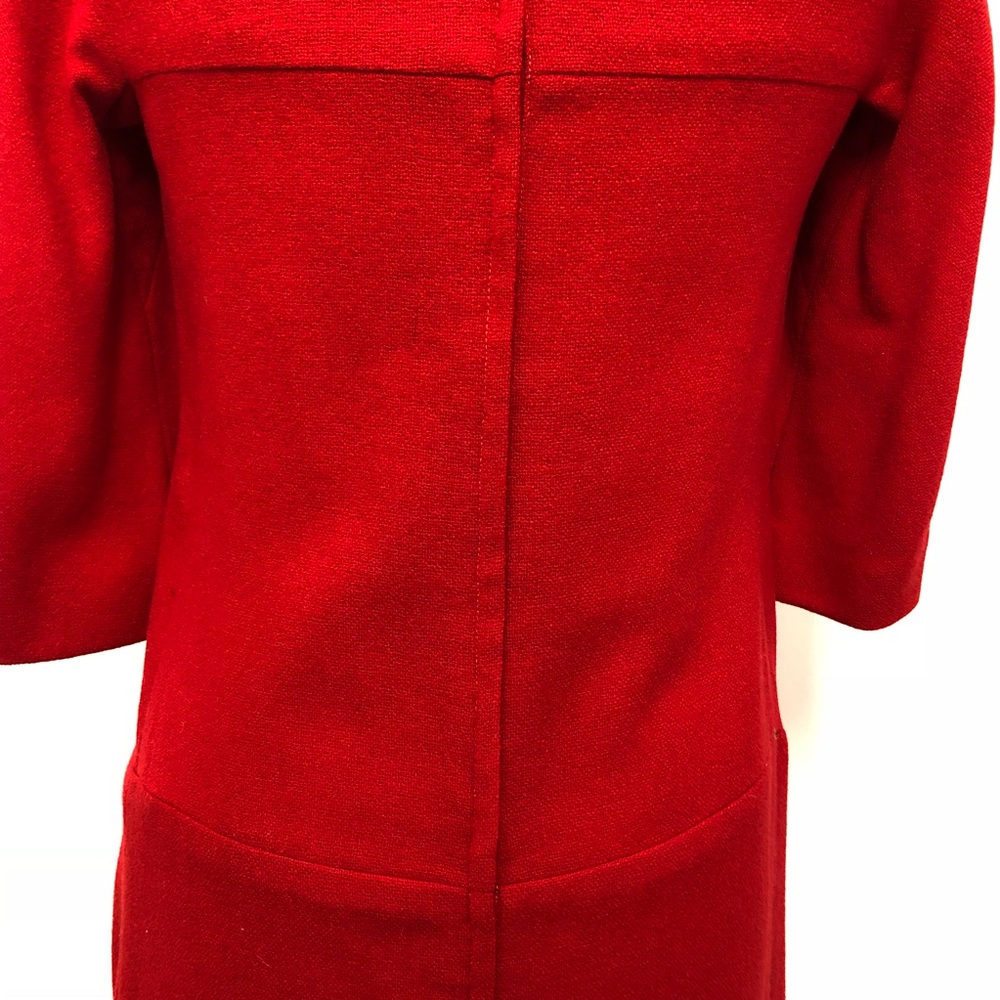 Vintage early 60s red wool Dress - Picture 3 of 8
